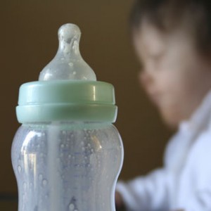 Plastic baby bottle